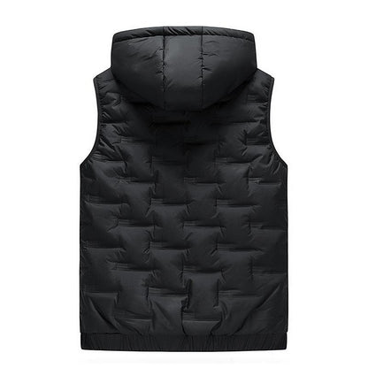 Men's Vest Hooded Thickened Autumn And Winter Leisure Fashion Waistcoat - Cruish Home