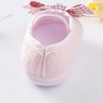 Newborn Baby 0-6-9 Months Soft Sole Toddler Shoes Hair Band Set - Cruish Home