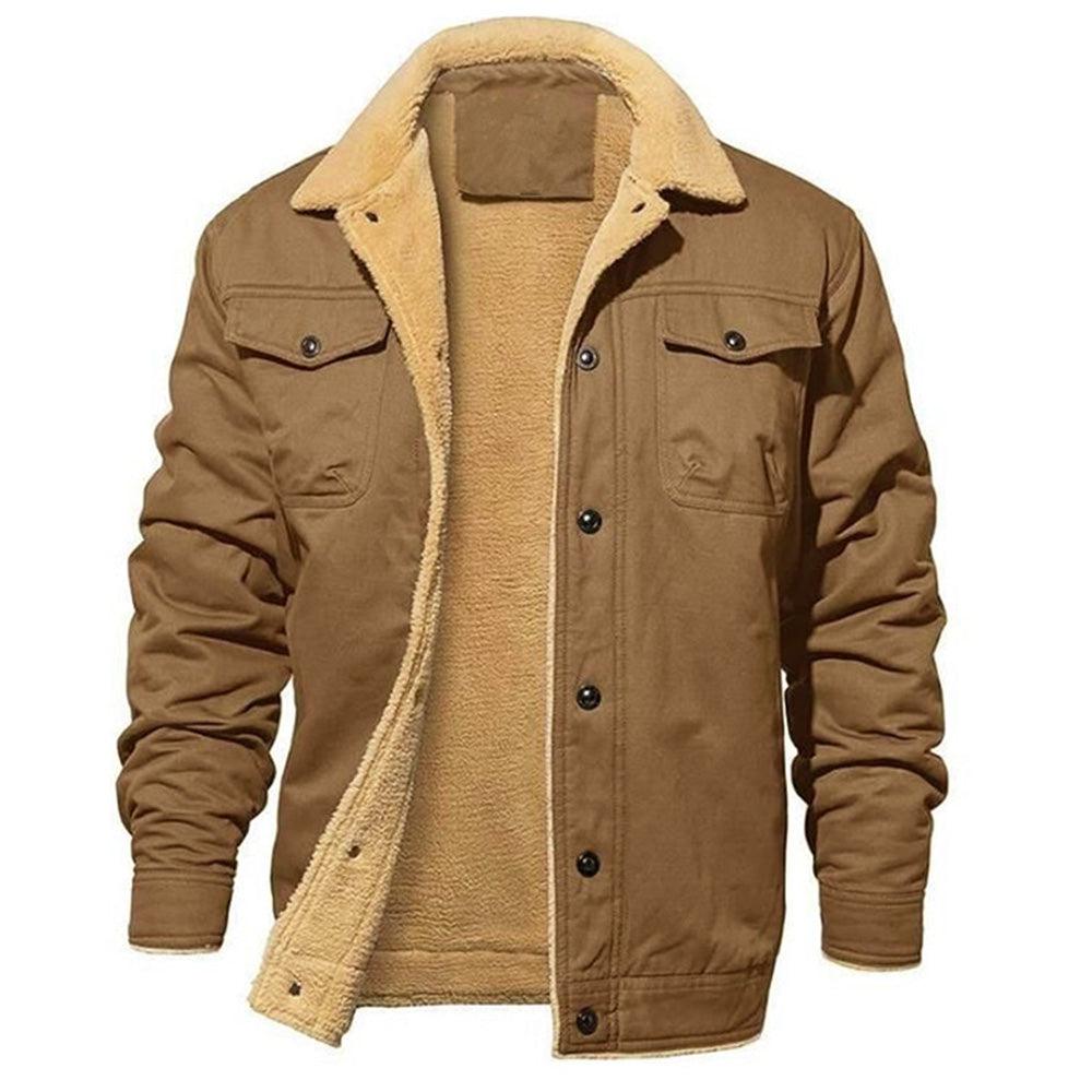 Autumn Winter Fleece Thick Slim Fit Men Warm Jacket - Cruish Home