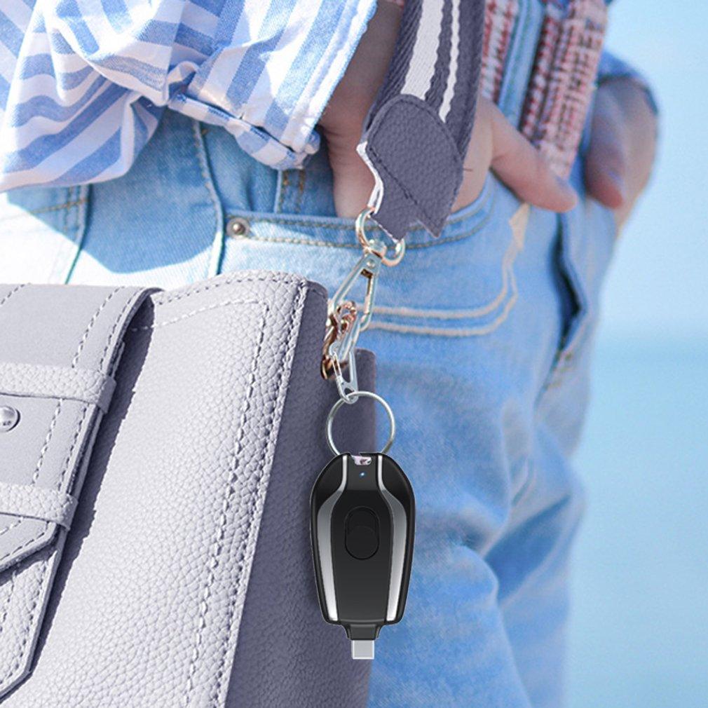 Mini Keychain Charger Emergency Power Bank Type-C