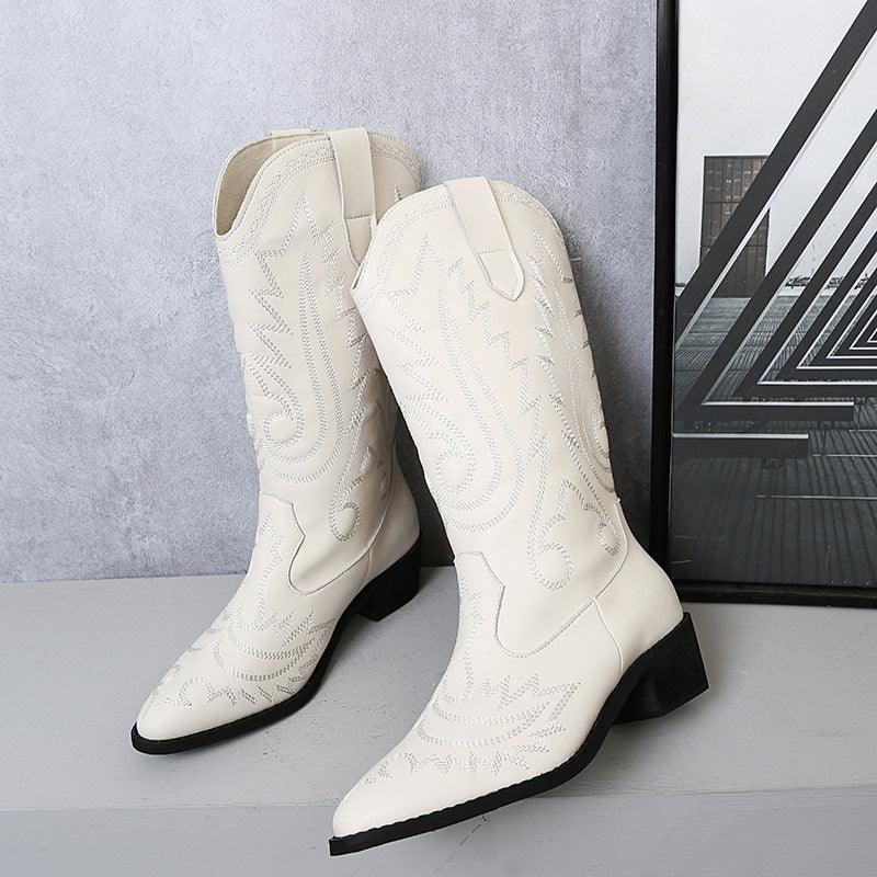 Cowboy Retro Net Red Female Fashion Boots - Cruish Home