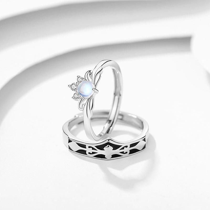 Princess Knight Couple Ring S925 Sterling Silver - Cruish Home