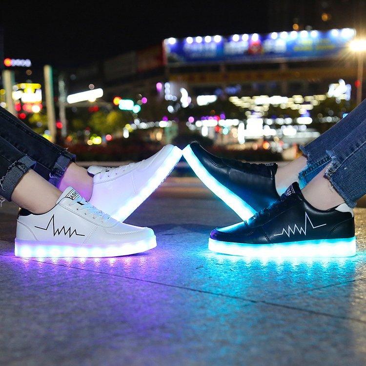 Tide Ghost Walking Shoes Male USB Charging LED Light - Cruish Home