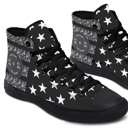 Printed Couple High-top Canvas Shoes - Cruish Home