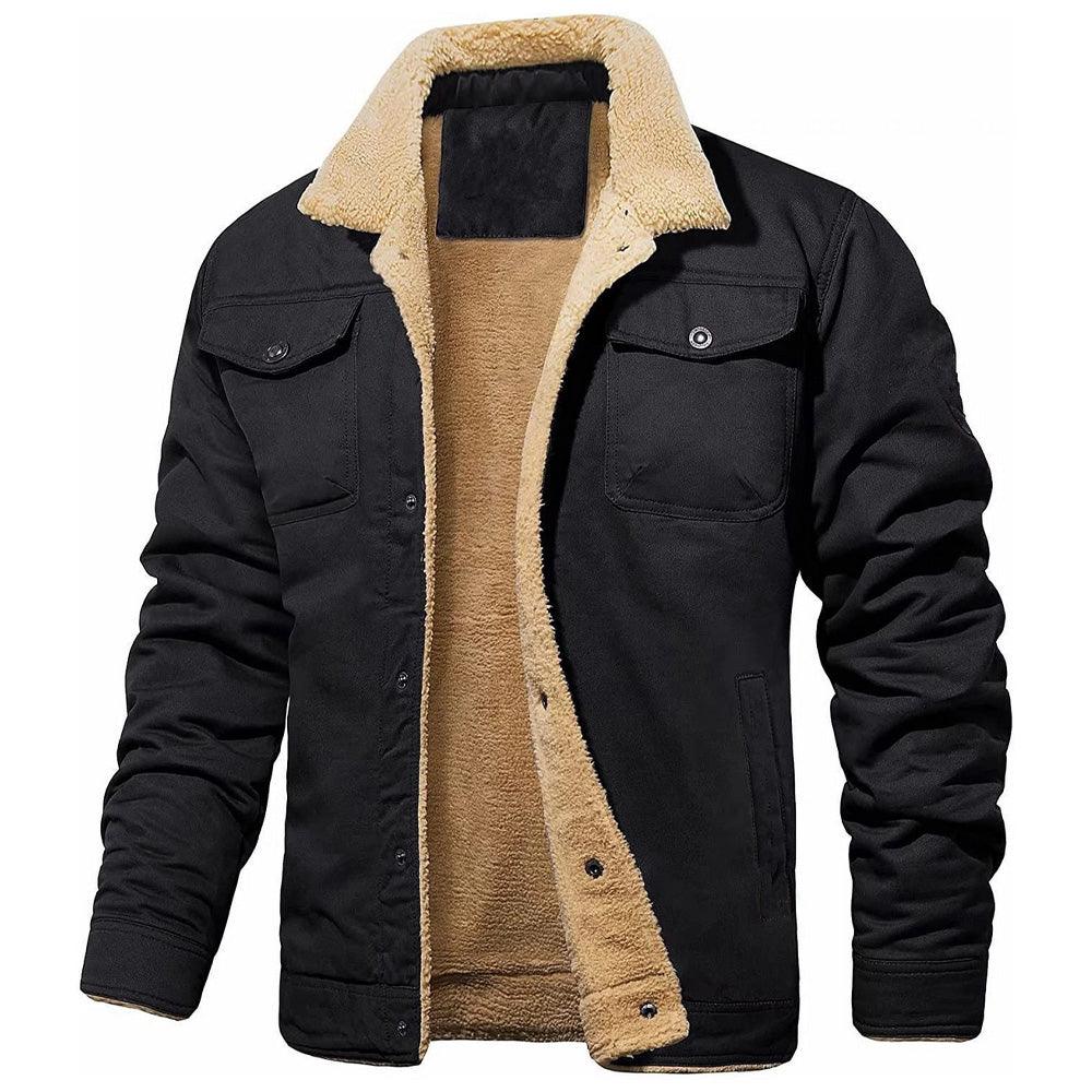 Autumn Winter Fleece Thick Slim Fit Men Warm Jacket - Cruish Home