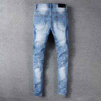 Men's Whiskered Patch Patch Jeans - Cruish Home