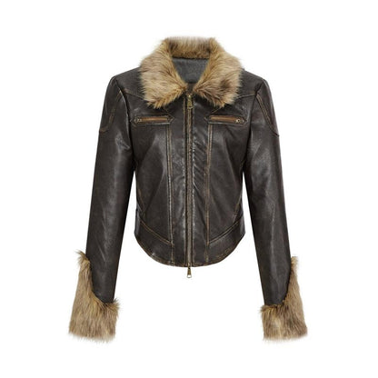 Women's Autumn And Winter Retro Fur Collar Warm And Cotton Jacket - Cruish Home