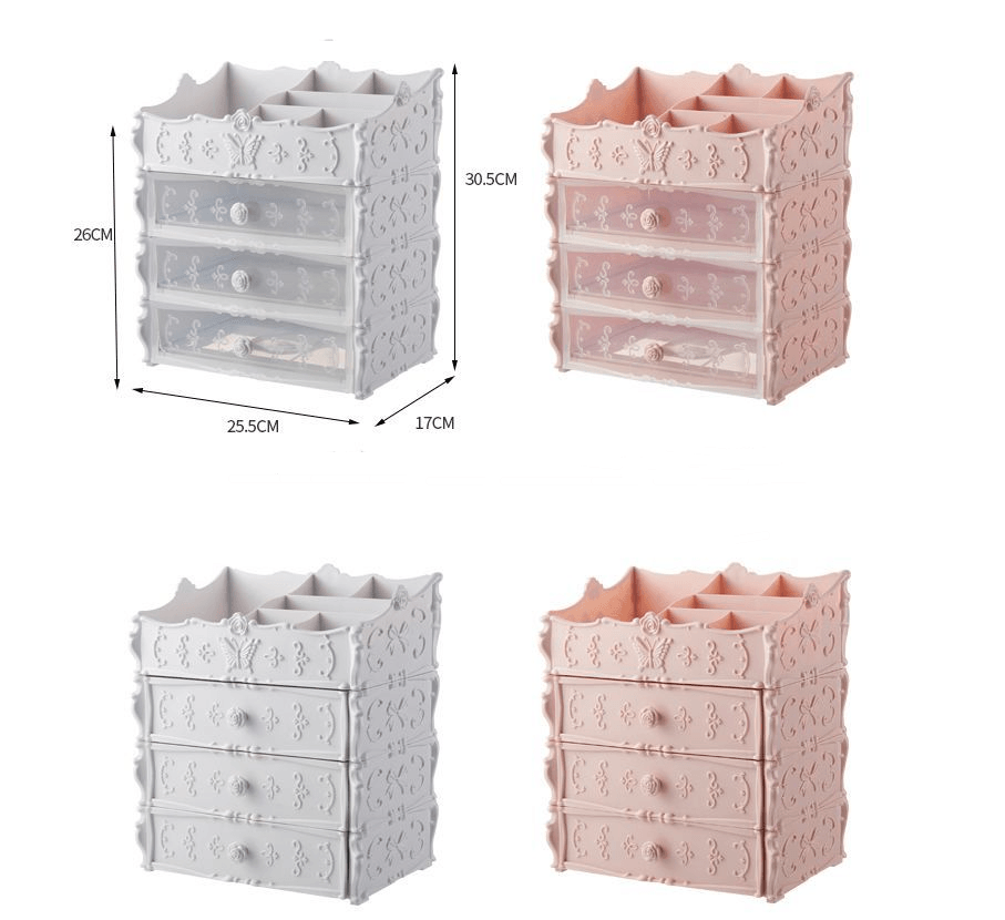 Transparent Makeup Organizer Cosmetic Storage Box Drawer Desktop Organizer Jewelry Beauty Storage Bins Lipstick Christmas Gifts - Cruish Home