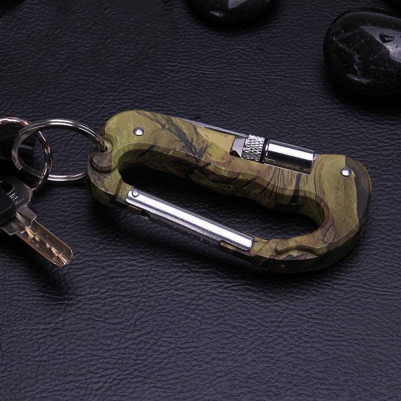 Camouflage Clasp Knife Saw Screwdriver Multifunctional Outdoor Tools Climbing Carabiner Quickdraws Aluminum 5 In 1 Carabiner - Cruish Home