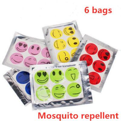 Summer Smile Mosquito Sticker Cartoon Mosquito Repellent Mosquito Repellent Mosquito Sticker 6 Pieces Of Random Color - Cruish Home