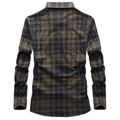 Men's Plaid Long Sleeve Shirt - Cruish Home