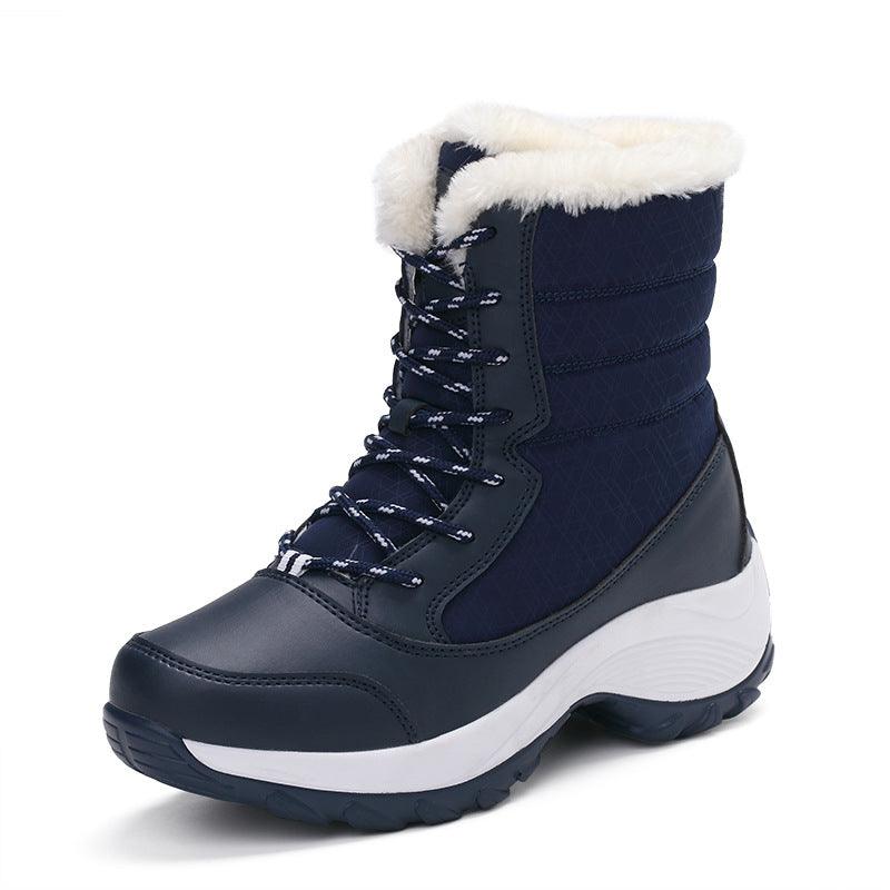 Plus velvet high-top women's shoes waterproof snow boots - Cruish Home