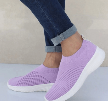 Winter casual socks shoes for women – comfortable knit slip-on design