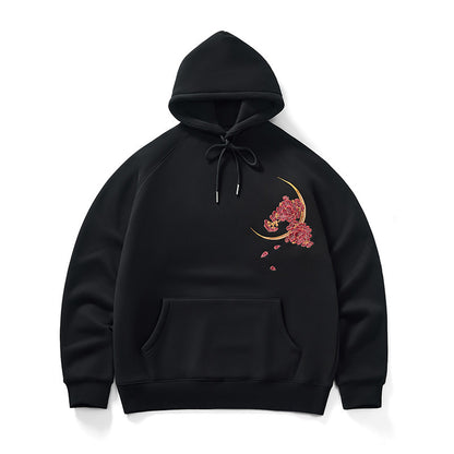 Autumn And Winter Heavy Industry Dragon Embroidered Hoodie Men