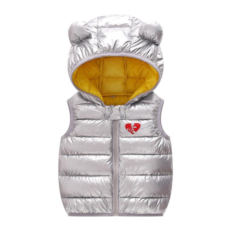 Children Warm Down Vest Autumn Baby Boys Girls Sleeveless Waistcoat Kids Outerwear Vests Children Hooded Jackets - Cruish Home