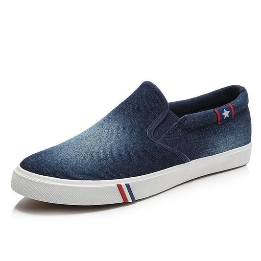 Breathable Washed Denim Canvas Shoes Men - Cruish Home