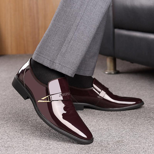 Men's business dress breathable plush cotton leather shoes - Cruish Home