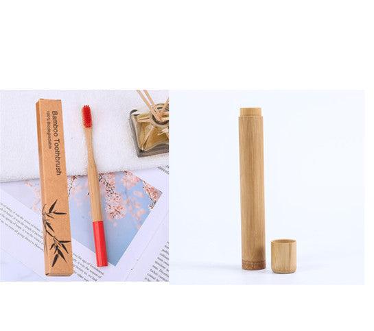 Natural bamboo handle round bamboo toothbrush - Cruish Home