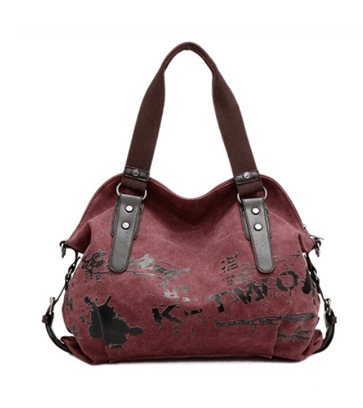 Canvas bag fashion lady shoulder bag graffiti printing bag female - Cruish Home