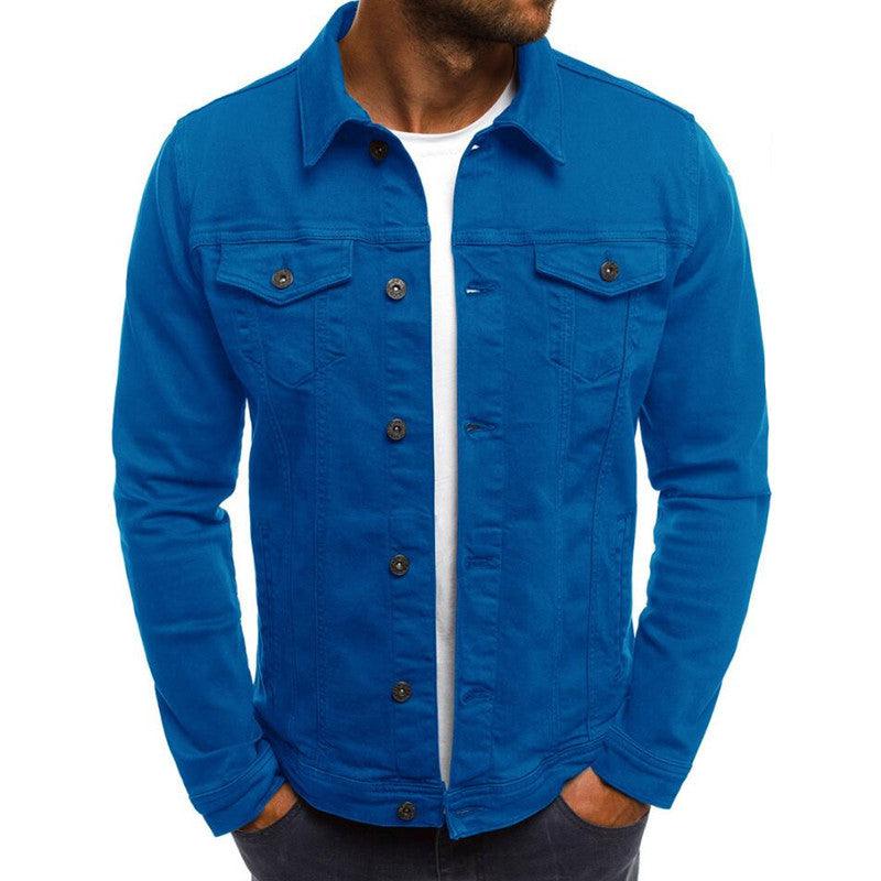 Casual Men Jacket Denim Button Shirt - Cruish Home