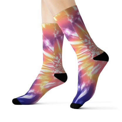 Pink Tie Dye Novelty Socks