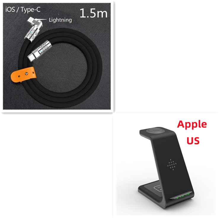 3-in-1 Wireless Charger Stand for Phone, Watch, Earbuds