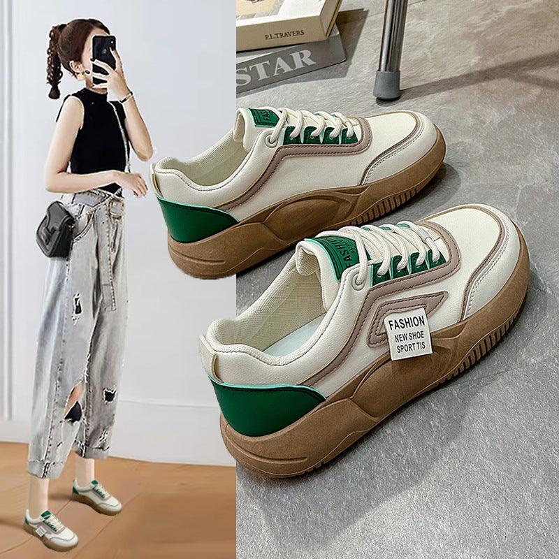 Versatile Female Student Thick Sole Board Shoes For Casual Use - Cruish Home