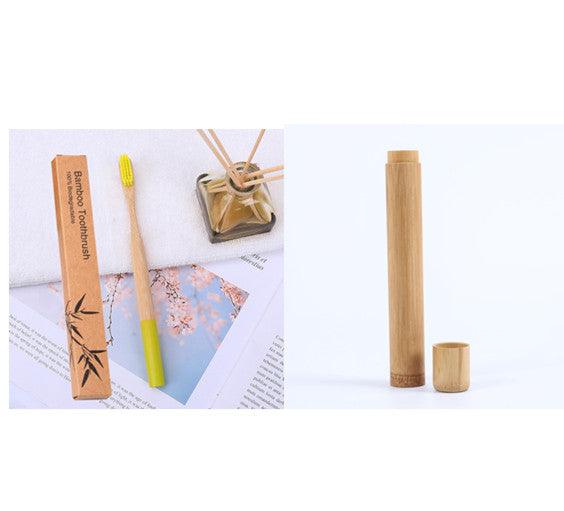 Natural bamboo handle round bamboo toothbrush - Cruish Home