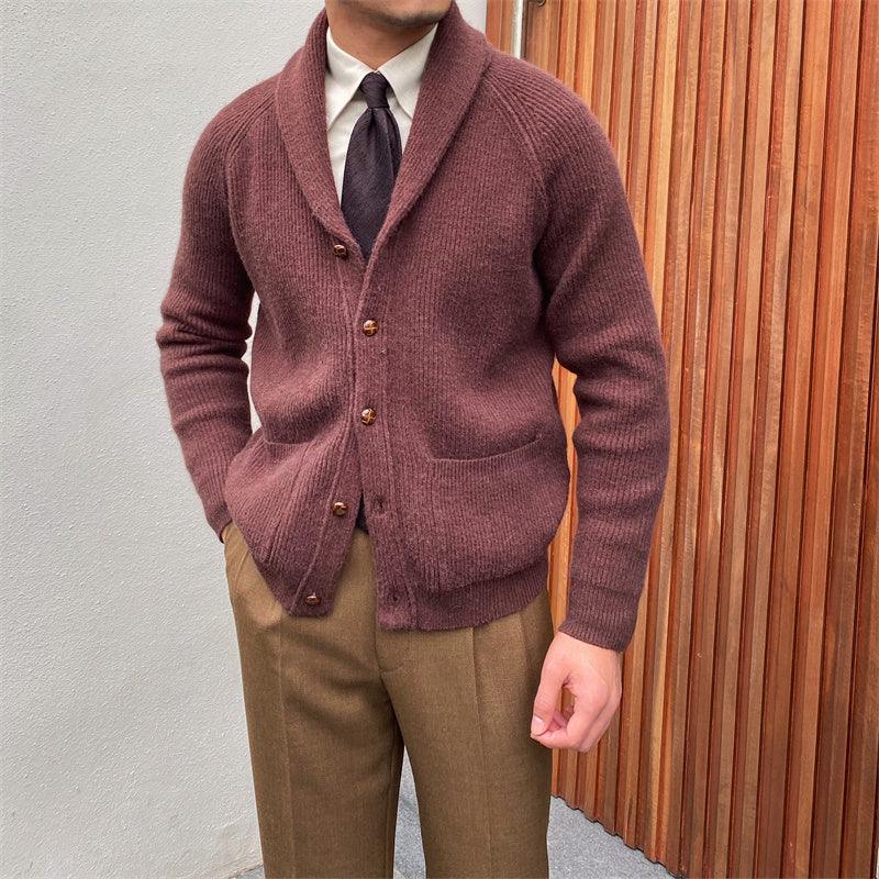 Thick Vintage Knitted Cardigan For Men Retro - Cruish Home