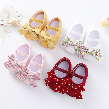 Newborn Baby 0-6-9 Months Soft Sole Toddler Shoes Hair Band Set - Cruish Home