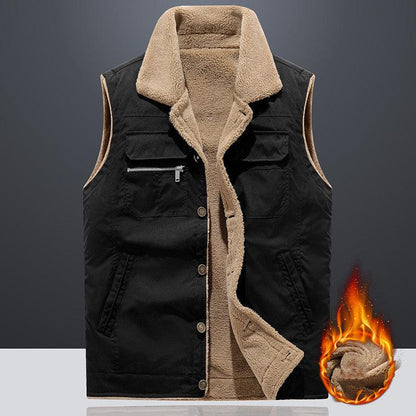 Lambswool Vest Man Autumn And Winter Plus Size Loose Thickening Keep Warm Vest - Cruish Home