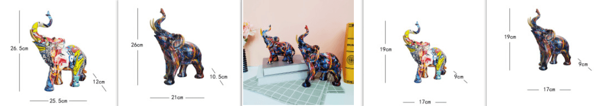 Exclusively For Colorful Elephant Resin Ornaments For Home Furnishings - Cruish Home