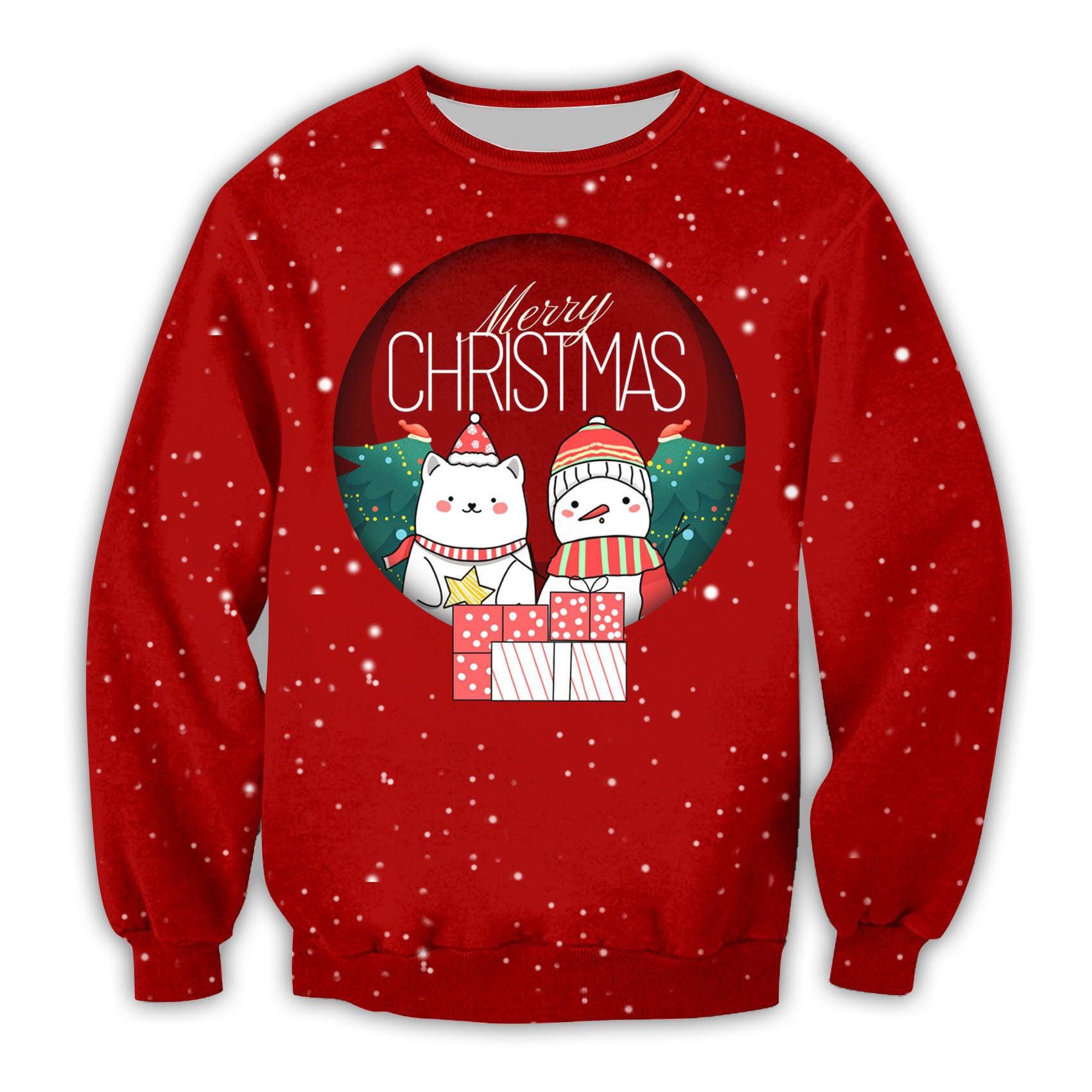 3D Printed Christmas Hoodie – Holiday Sweatshirt for Women