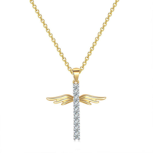 Angel Wings Cross Necklace - Cruish Home