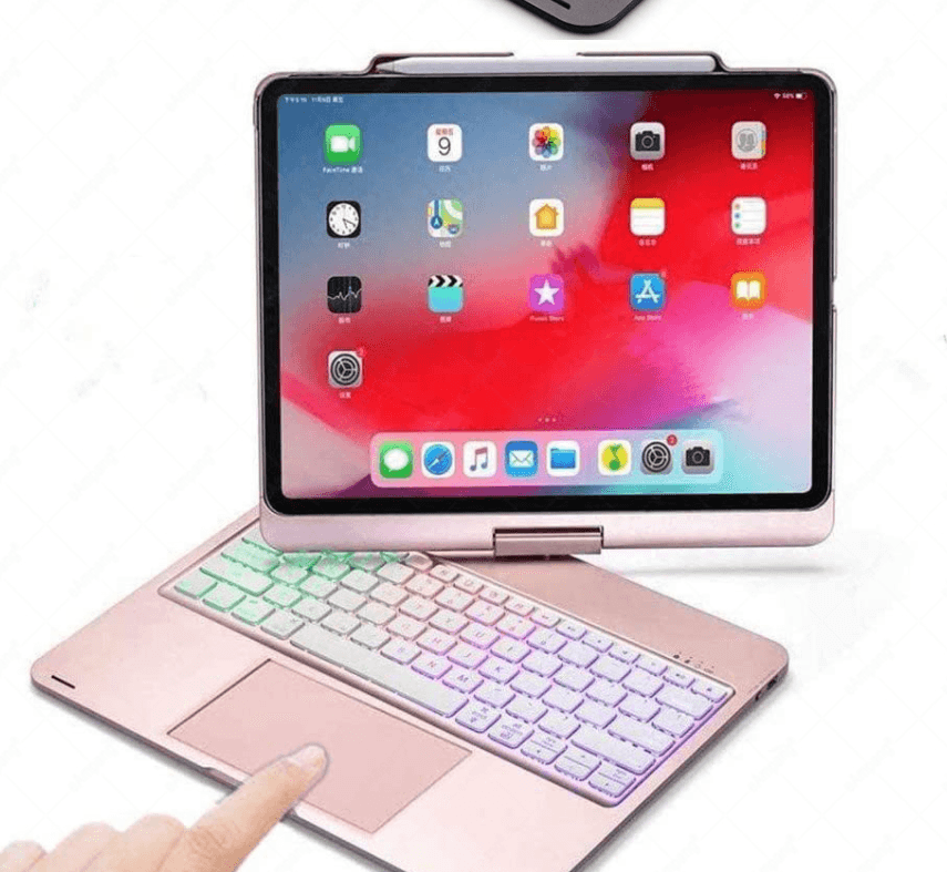 Compatible with Apple, Rotatable Bluetooth Ipad Touch Keyboard With Backlight - Cruish Home