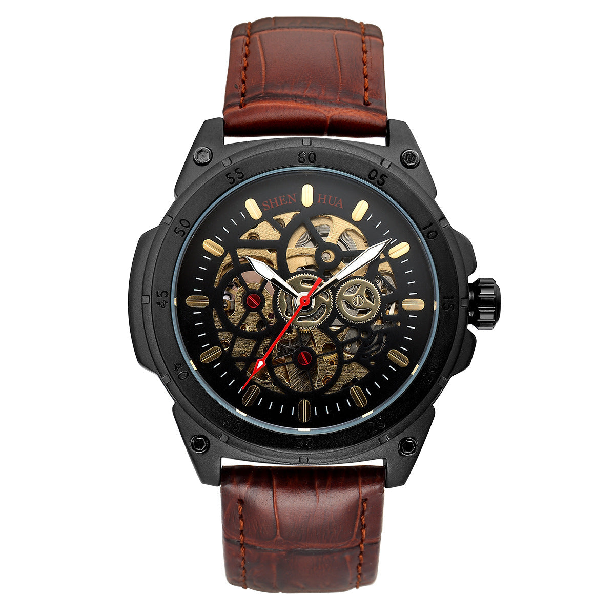 Men's Fashion Casual Hollow Retro Automatic Mechanical Watch