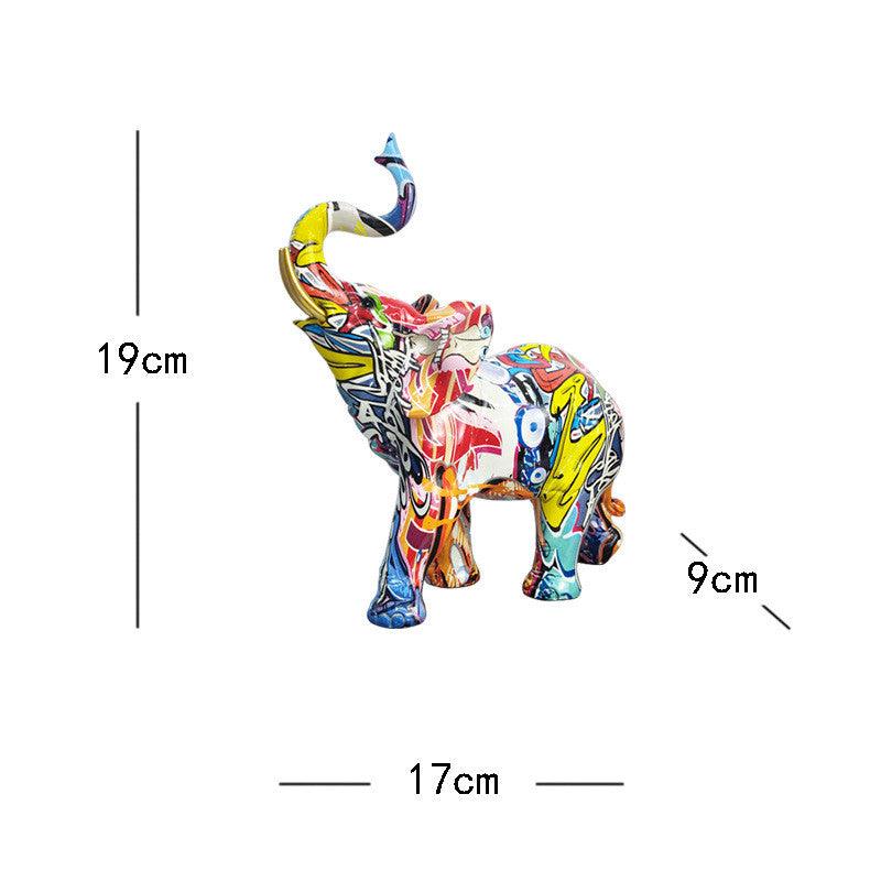 Exclusively For Colorful Elephant Resin Ornaments For Home Furnishings - Cruish Home