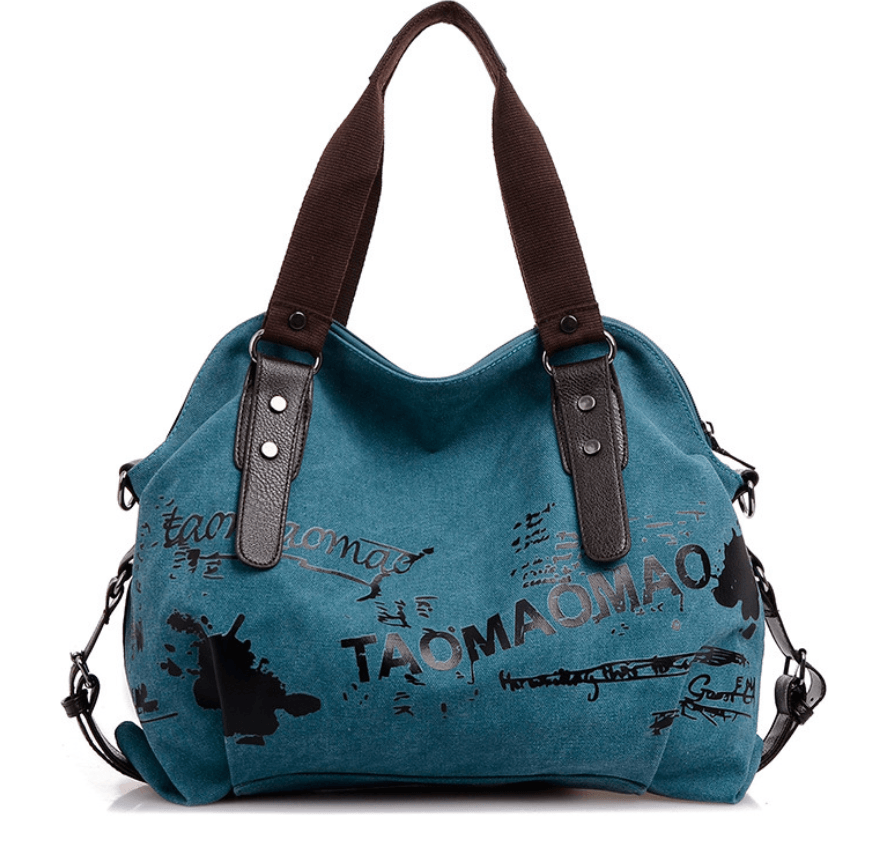 Canvas bag fashion lady shoulder bag graffiti printing bag female - Cruish Home