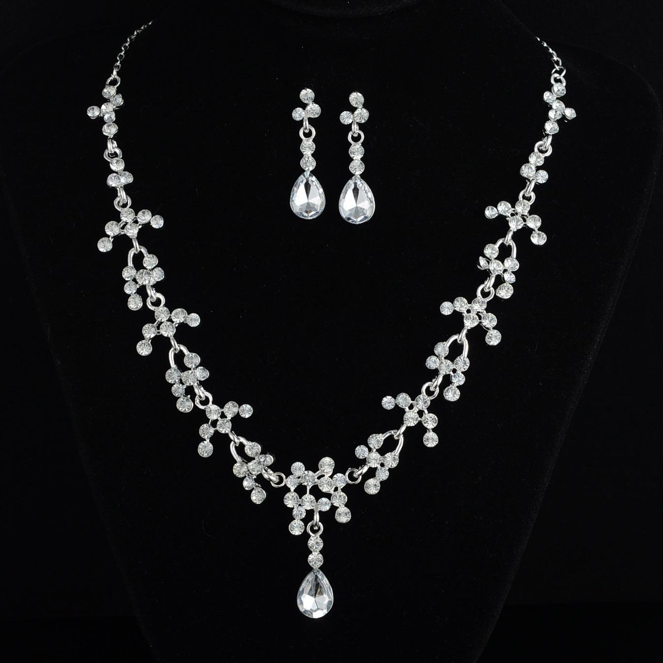 Bridal jewelry, necklace, earring set, wedding dress, jewelry accessories, fast selling pass - Cruish Home