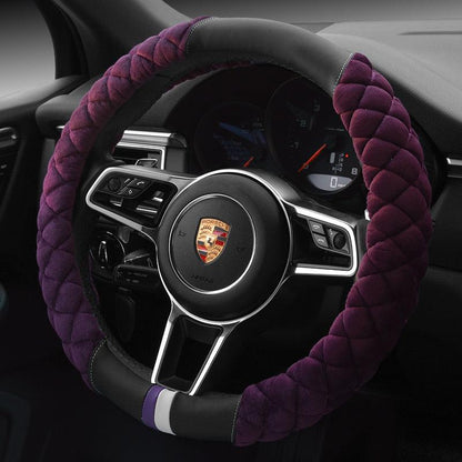 Universal Car Steering Wheel Cover Winter Decoration Cute 38cm Plush Footprint Auto Automobile Vehicle Steering Wheel Protector - Cruish Home