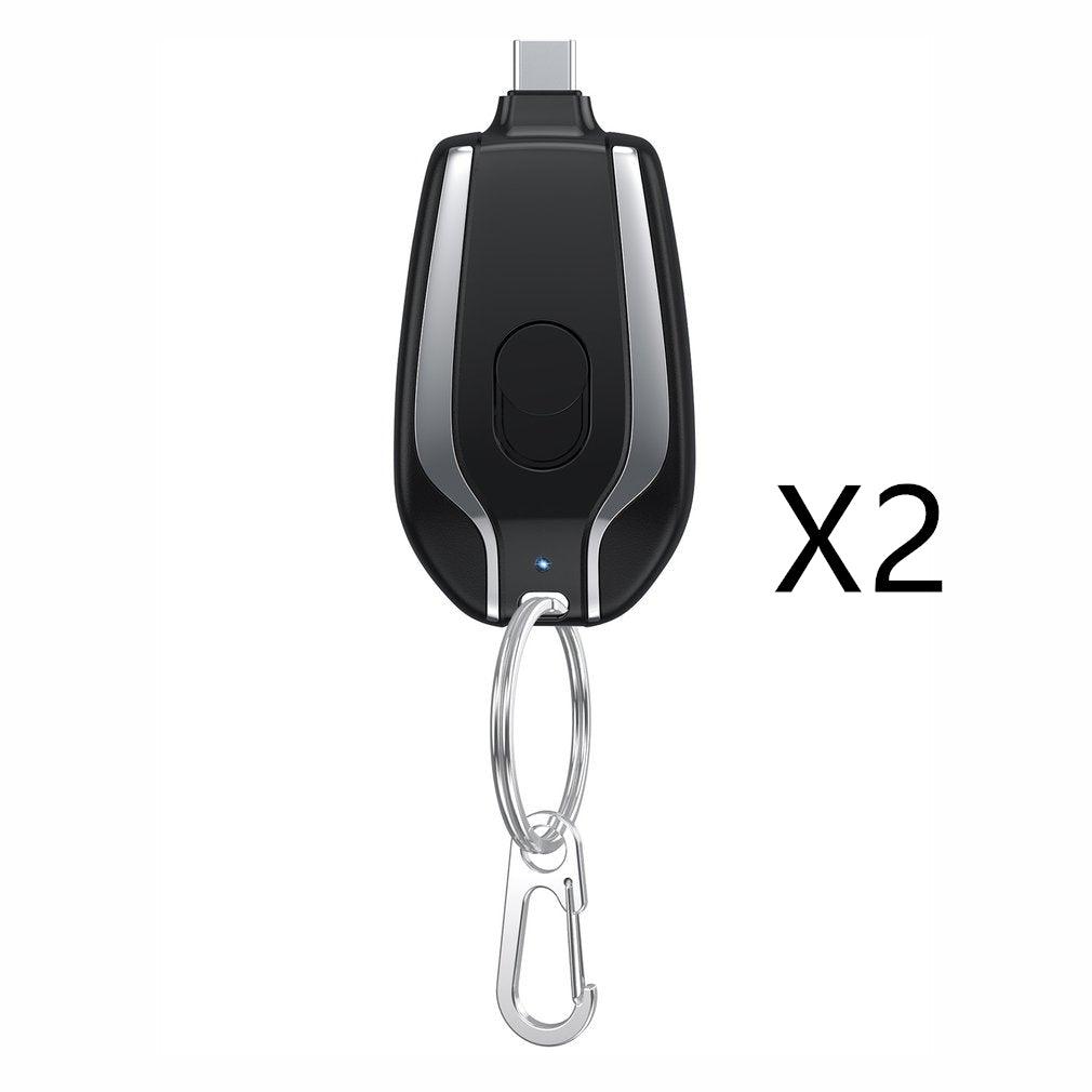 Mini Keychain Charger Emergency Power Bank Type-C