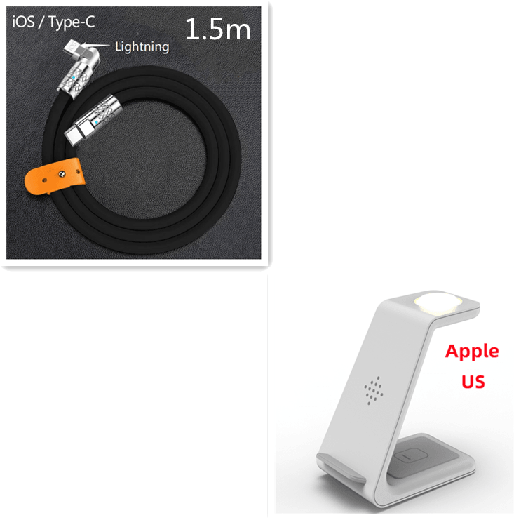 3-in-1 Wireless Charger Stand for Phone, Watch, Earbuds