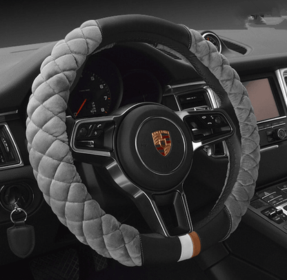 Universal Car Steering Wheel Cover Winter Decoration Cute 38cm Plush Footprint Auto Automobile Vehicle Steering Wheel Protector - Cruish Home