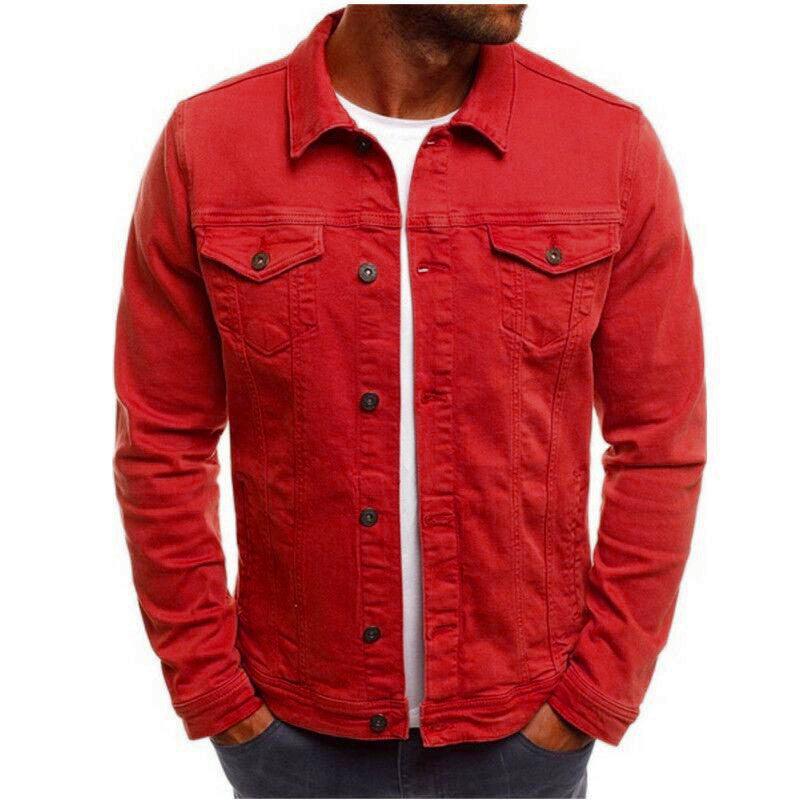 Casual Men Jacket Denim Button Shirt - Cruish Home