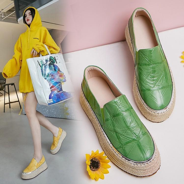 Lazy Single Shoes Yellow High Heel One Pedal Fisherman Shoes - Cruish Home