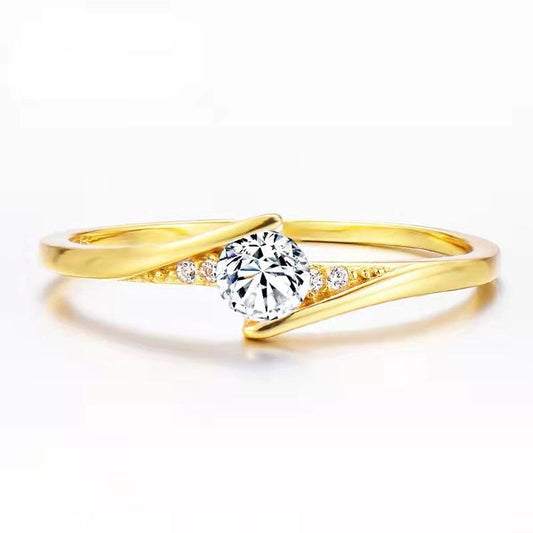 Women's Gold-Plated Engagement Ring Ring - Cruish Home