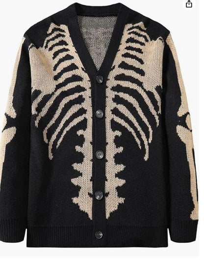 Autumn And Winter Sweater Coat Jacquard Halloween Knitted Cardigan - Cruish Home