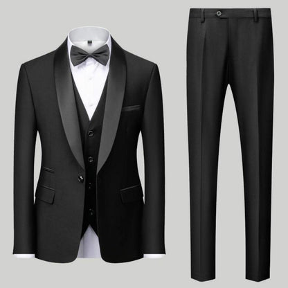 Men's Suit Set Green Fruit Collar Stage Suit Dress Host Performance Bridegroom Best Man Three-piece Suit - Cruish Home