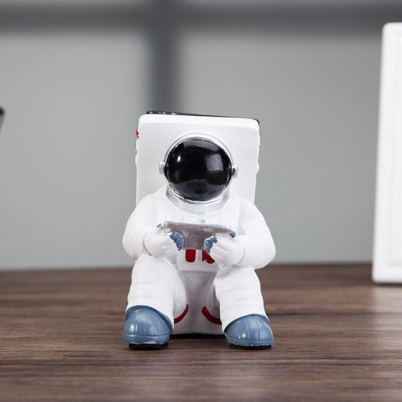 Simple Astronaut Mobile Phone Stand Student Desktop Holder Cute Spaceman Cell Phone Holder Creative Gift Small Desk Decoration - Cruish Home