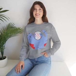 Round Neck Loose Autumn And Winter European And American Printed Sweatshirt - Cruish Home